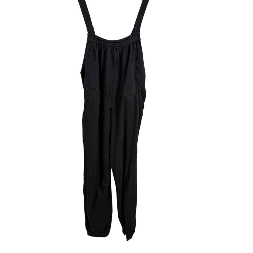 bobi Los Angeles Black Cotton Fleece Modal Jogger Overalls Jumpsuit Size M